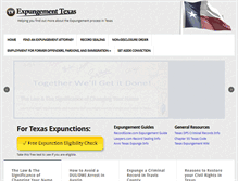 Tablet Screenshot of expungementtexas.com